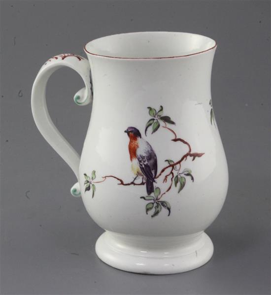 A Derby baluster-shaped mug, c.1760, h. 14.2cm, minor faults